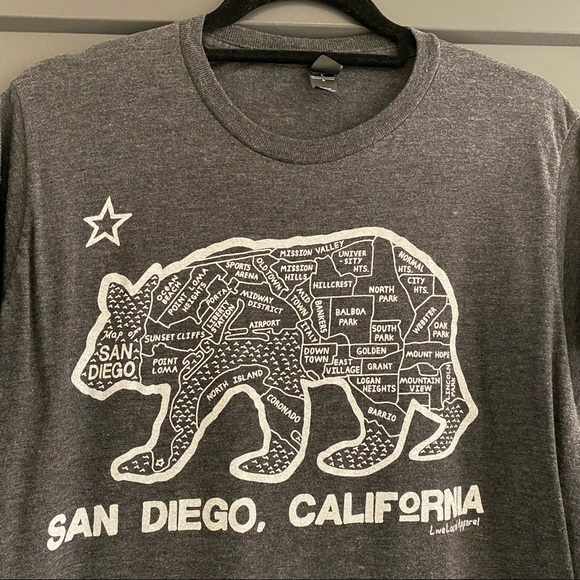 🥁 Map of San Diego California shirt - Picture 2 of 2